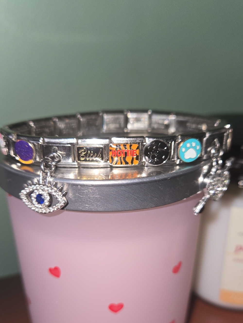 NWOT Italian Sterling Silver Charm Bracelet w/ Colorful Enamel Charms!